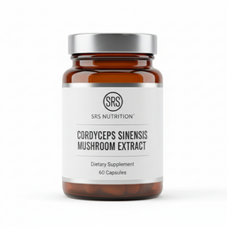 Cordyceps Sinensis Mushroom Extract - SRS Nutrition in jar with our logo