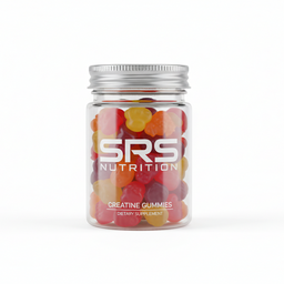 Creatine Gummies - SRS Nutrition in small transparant jar with our logo