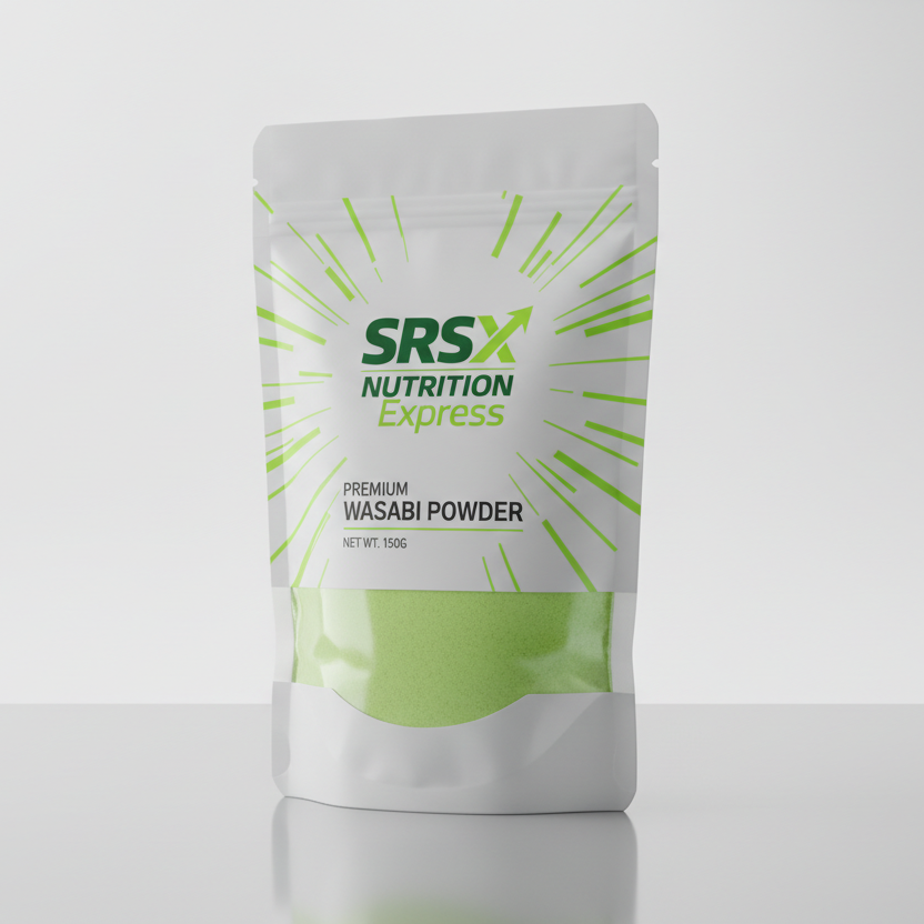 Wasabi powder in bag with our logo 3D